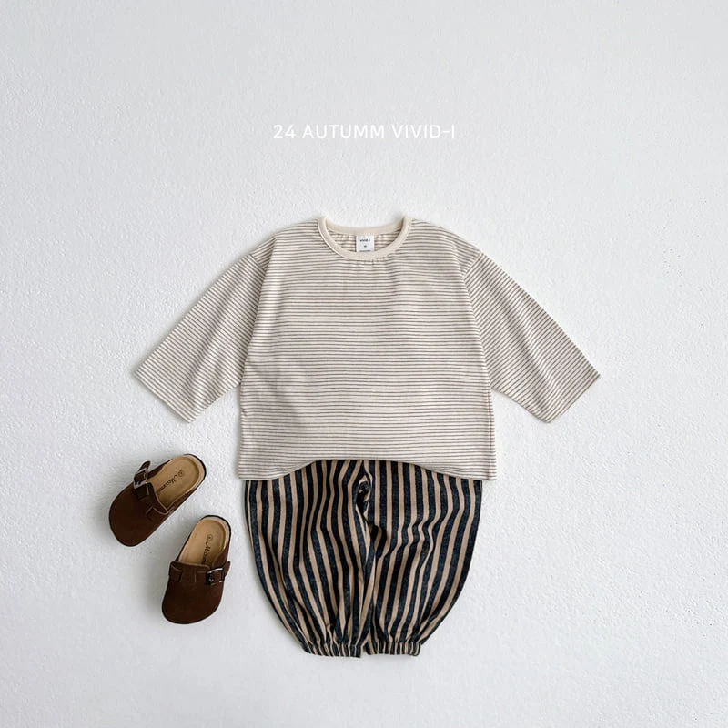 Vivid I - Korean Children Fashion - #littlefashionista - Stripe Tee - 8