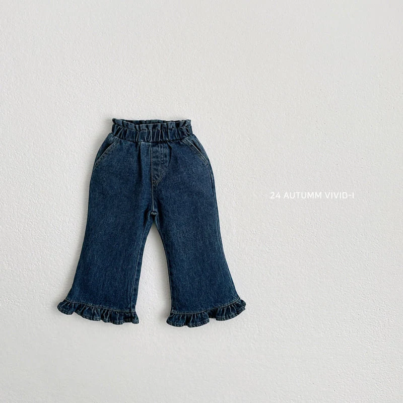 Vivid I - Korean Children Fashion - #magicofchildhood - Frill Bootscut Pants - 4