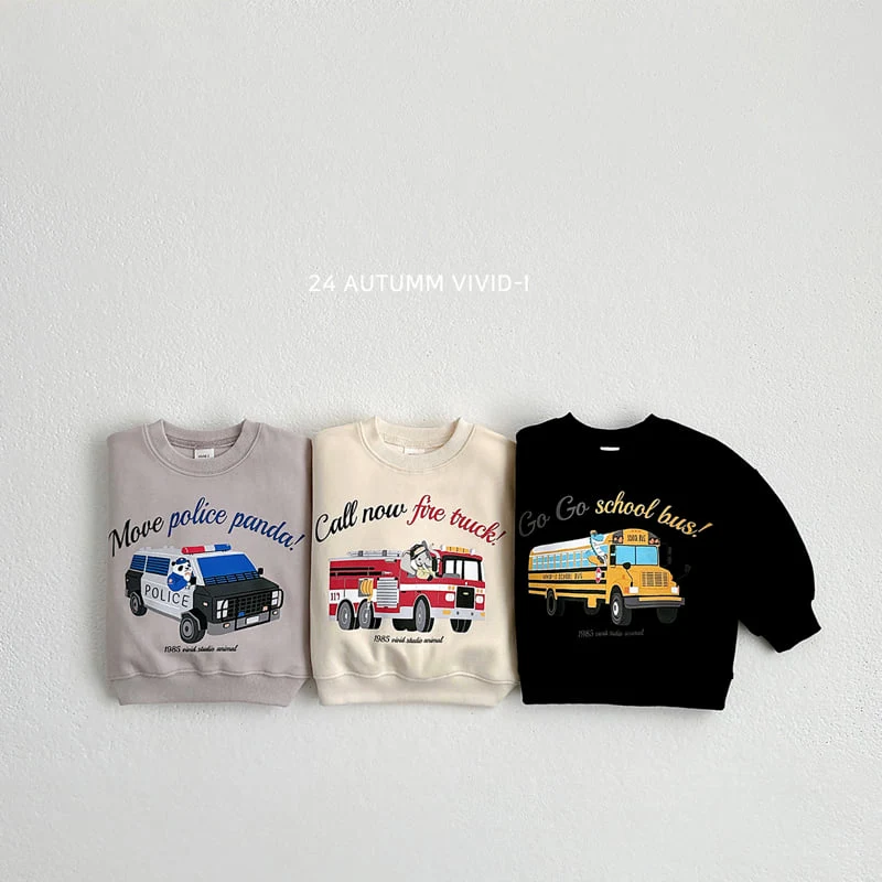 Vivid I - Korean Children Fashion - #minifashionista - Animal Car Sweatshirts