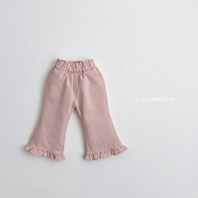 Vivid I - Korean Children Fashion - #prettylittlegirls - Frill Bootscut Pants - 5