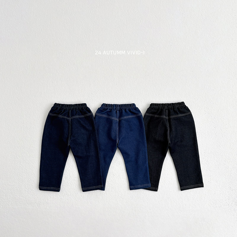 Vivid I - Korean Children Fashion - #prettylittlegirls - Span Denim Pants - 3