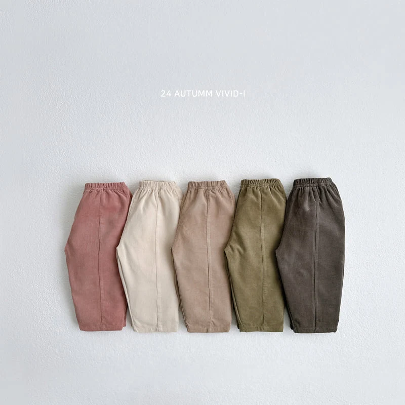 Vivid I - Korean Children Fashion - #prettylittlegirls - Corduroy Slit Pants