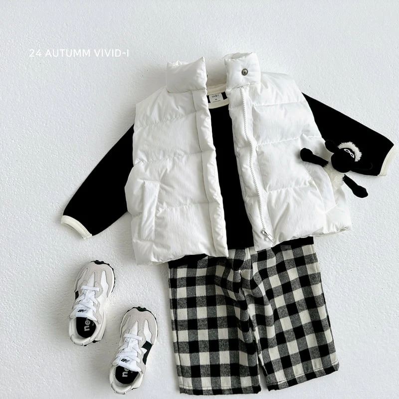 Vivid I - Korean Children Fashion - #toddlerclothing - Bear Check Pants - 4