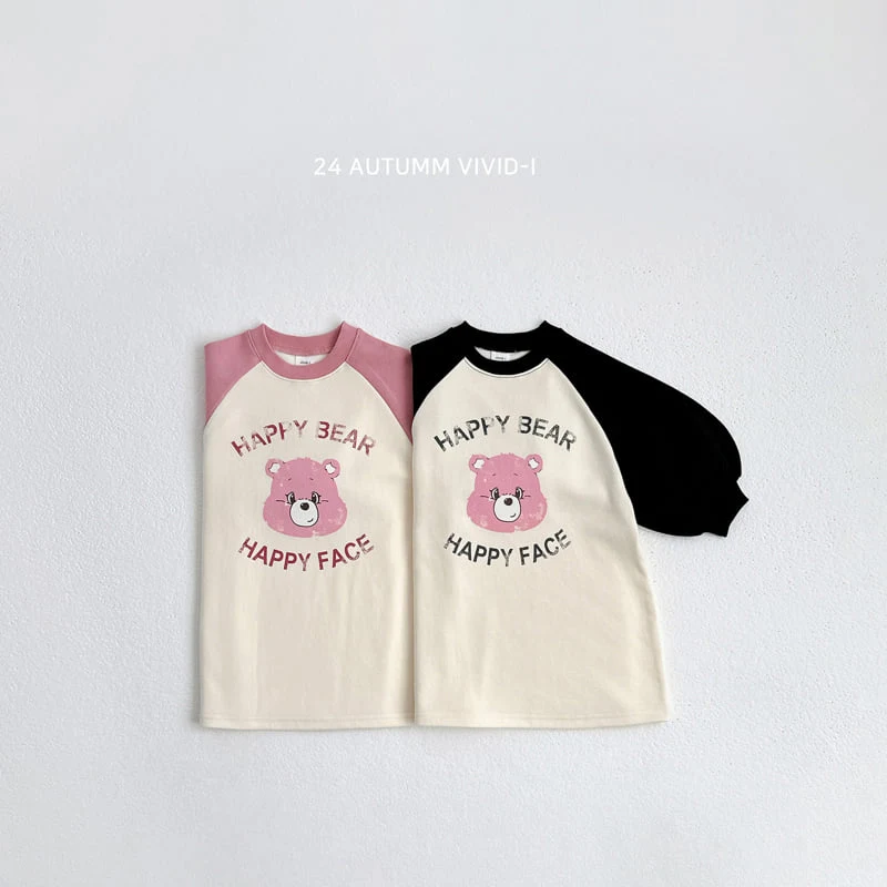 Vivid I - Korean Children Fashion - #todddlerfashion - Bear Raglan One-piece