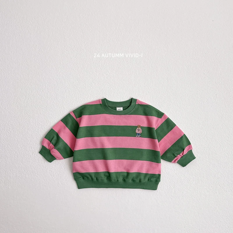 Vivid I - Korean Children Fashion - #toddlerclothing - 24 Big Stripe Sweatshirts - 7