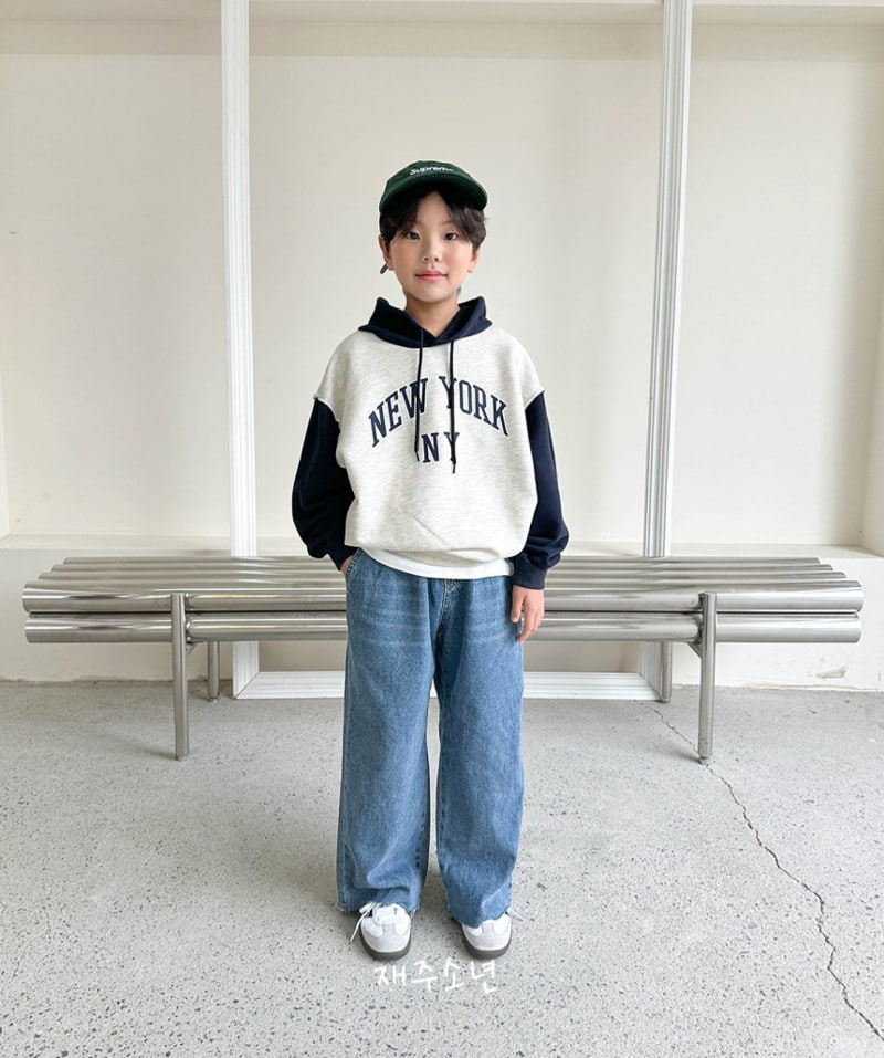 Witty Boy - Korean Children Fashion - #childofig - New York Cutting Hoodie - 7