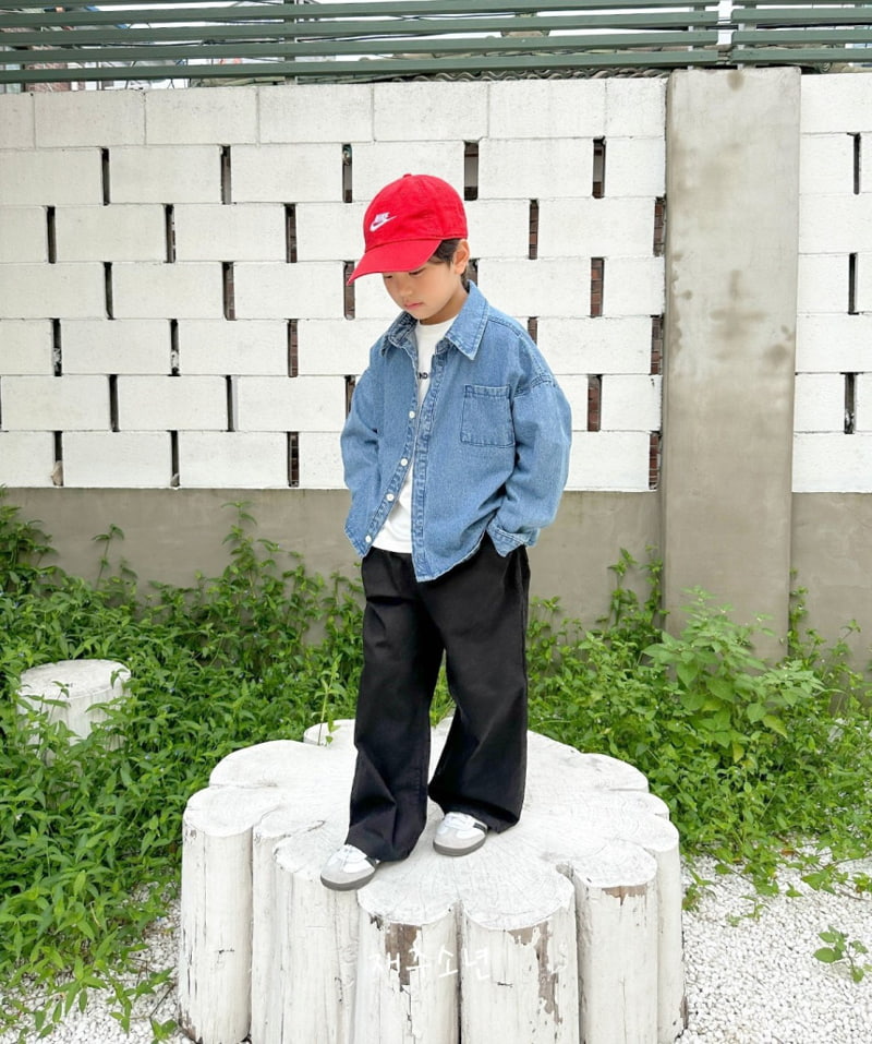 Witty Boy - Korean Children Fashion - #childofig - All Day Denim Shirt - 10