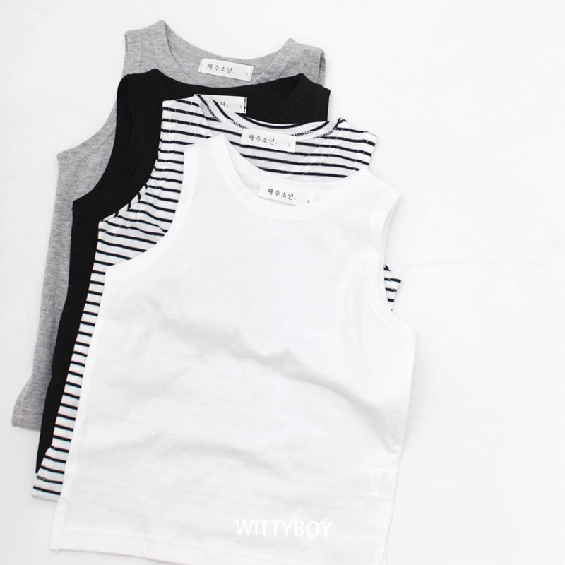 Witty Boy - Korean Children Fashion - #childofig - Inner Sleeveless Tee - 6