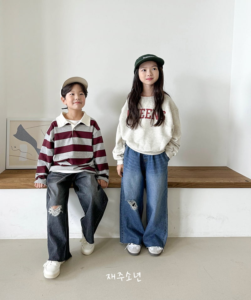 Witty Boy - Korean Children Fashion - #childofig - Highteen Vintage Denim Pants - 9