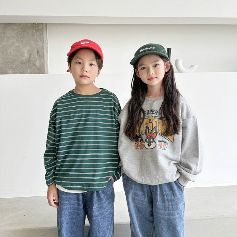 Witty Boy - Korean Children Fashion - #childrensboutique - London Stripe Tee - 8