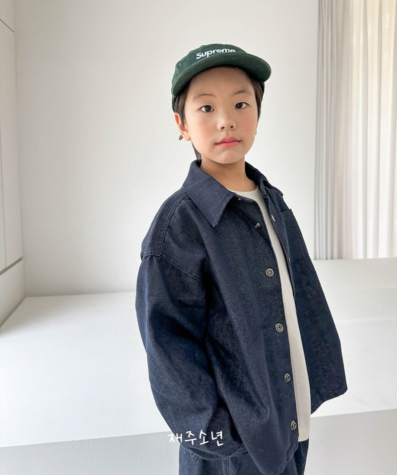 Witty Boy - Korean Children Fashion - #designkidswear - Non Face Denim Shirt - 2