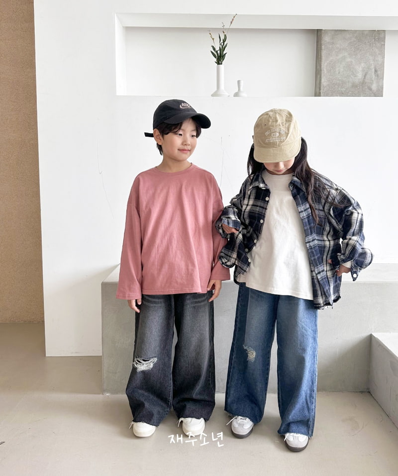 Witty Boy - Korean Children Fashion - #designkidswear - Highteen Vintage Denim Pants - 12