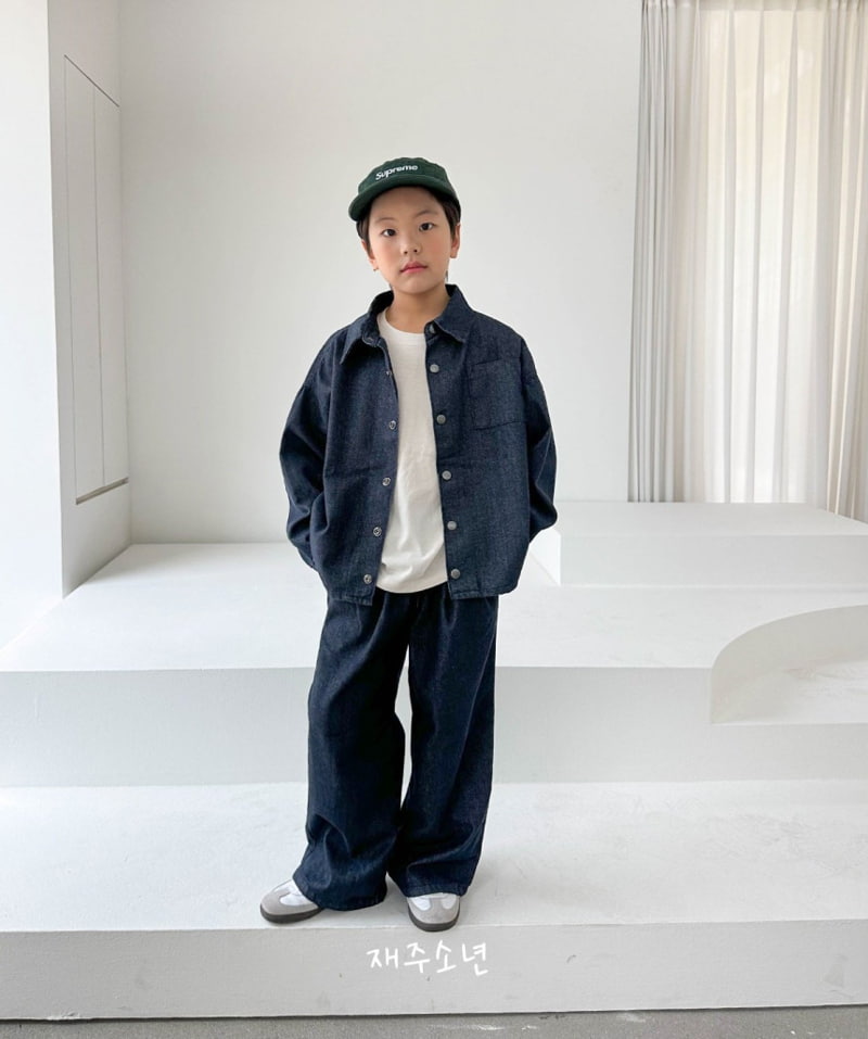 Witty Boy - Korean Children Fashion - #discoveringself - Non Face Denim Shirt - 3