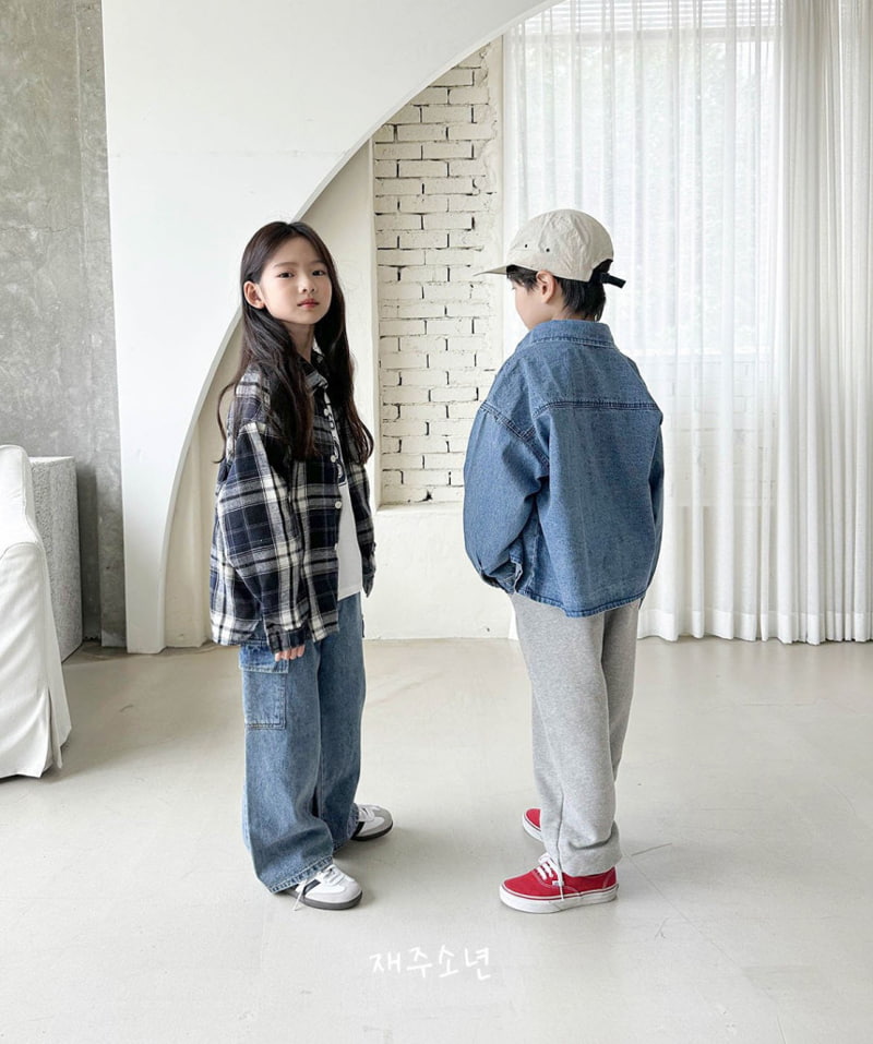 Witty Boy - Korean Children Fashion - #fashionkids - Street Cargo Denim Pants - 9