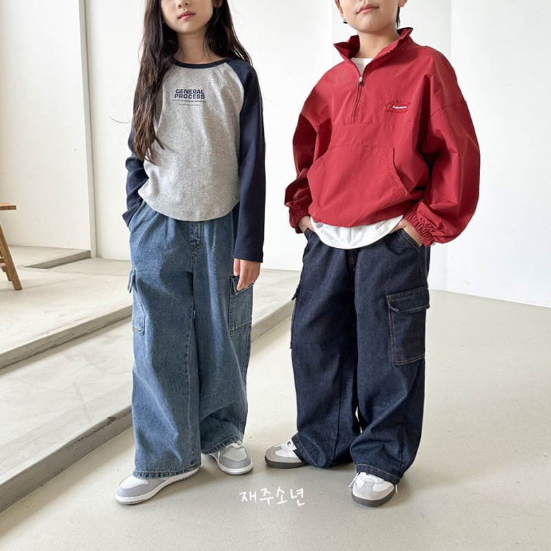 Witty Boy - Korean Children Fashion - #kidsshorts - Street Cargo Denim Pants - 10