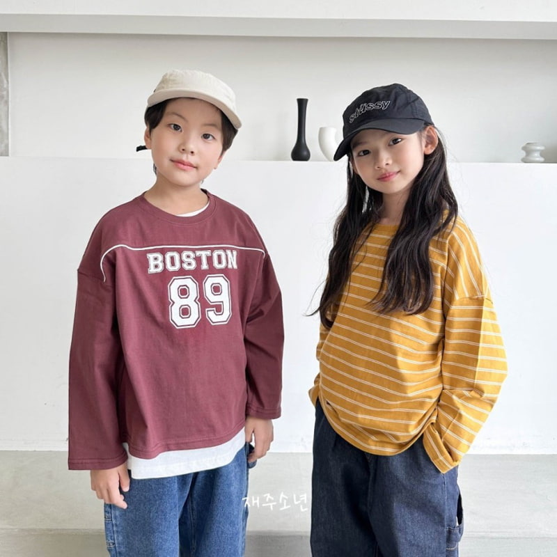 Witty Boy - Korean Children Fashion - #kidsshorts - London Stripe Tee - 12