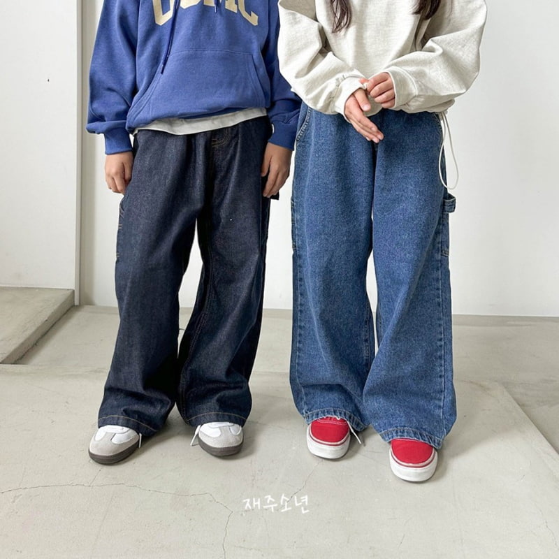 Witty Boy - Korean Children Fashion - #kidsshorts - Real Carpender Denim Pants - 10