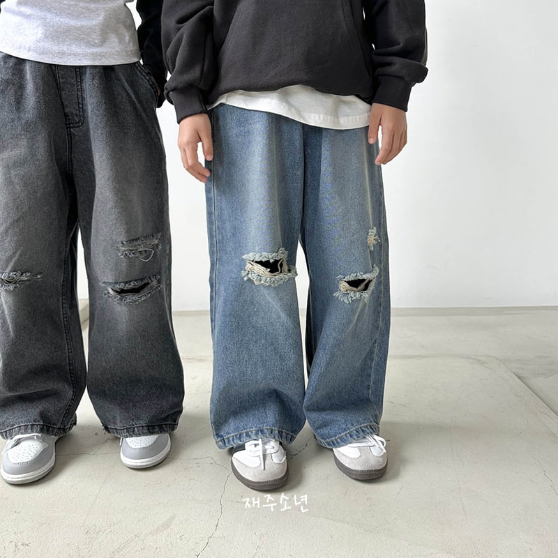 Witty Boy - Korean Children Fashion - #fashionkids - Flash Denim Pants - 4