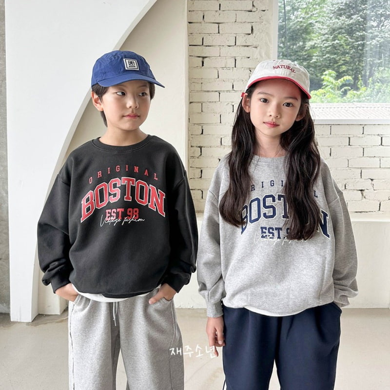 Witty Boy - Korean Children Fashion - #littlefashionista - Boston Sweatshirts - 7