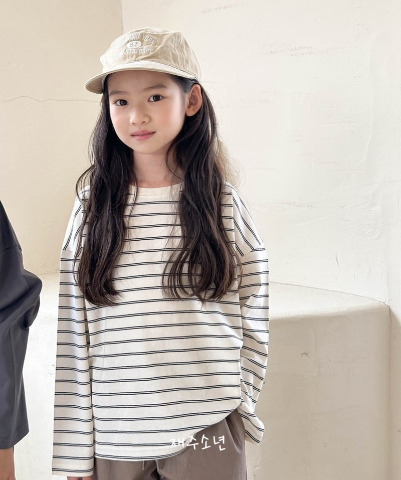 Witty Boy - Korean Children Fashion - #littlefashionista - London Stripe Tee - 2