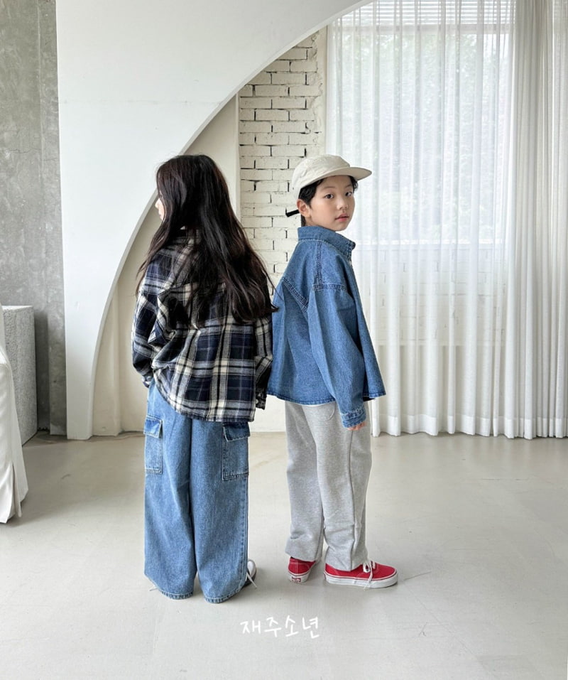 Witty Boy - Korean Children Fashion - #littlefashionista - All Day Denim Shirt - 5