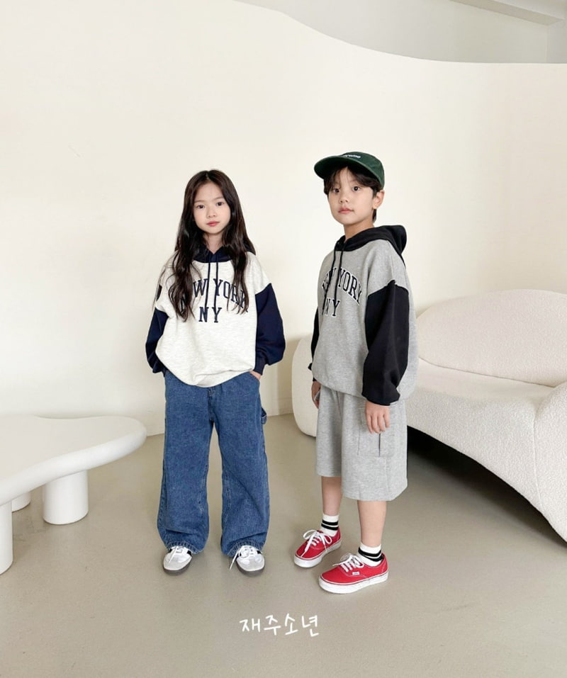 Witty Boy - Korean Children Fashion - #minifashionista - New York Cutting Hoodie - 2