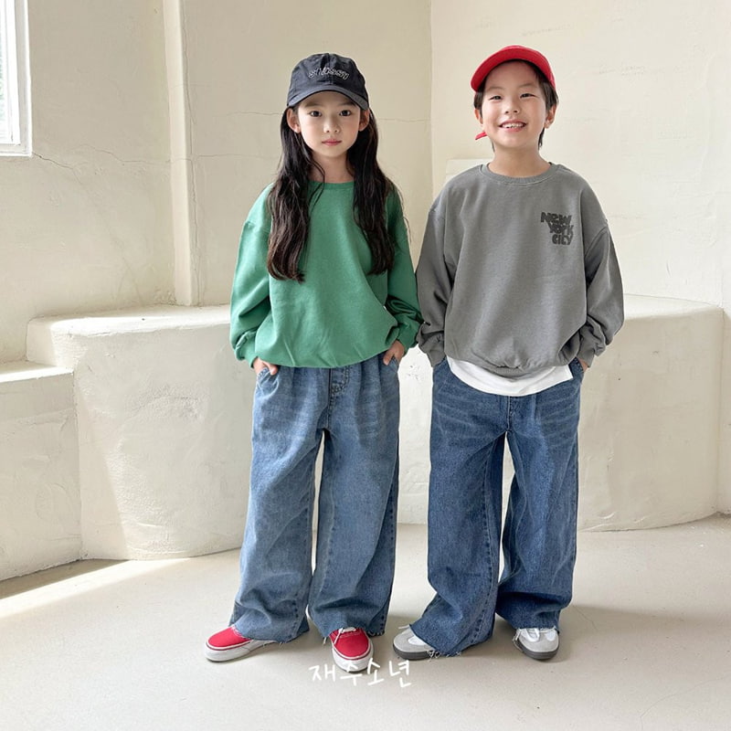 Witty Boy - Korean Children Fashion - #prettylittlegirls - Saint Cutting Denim Pants - 2