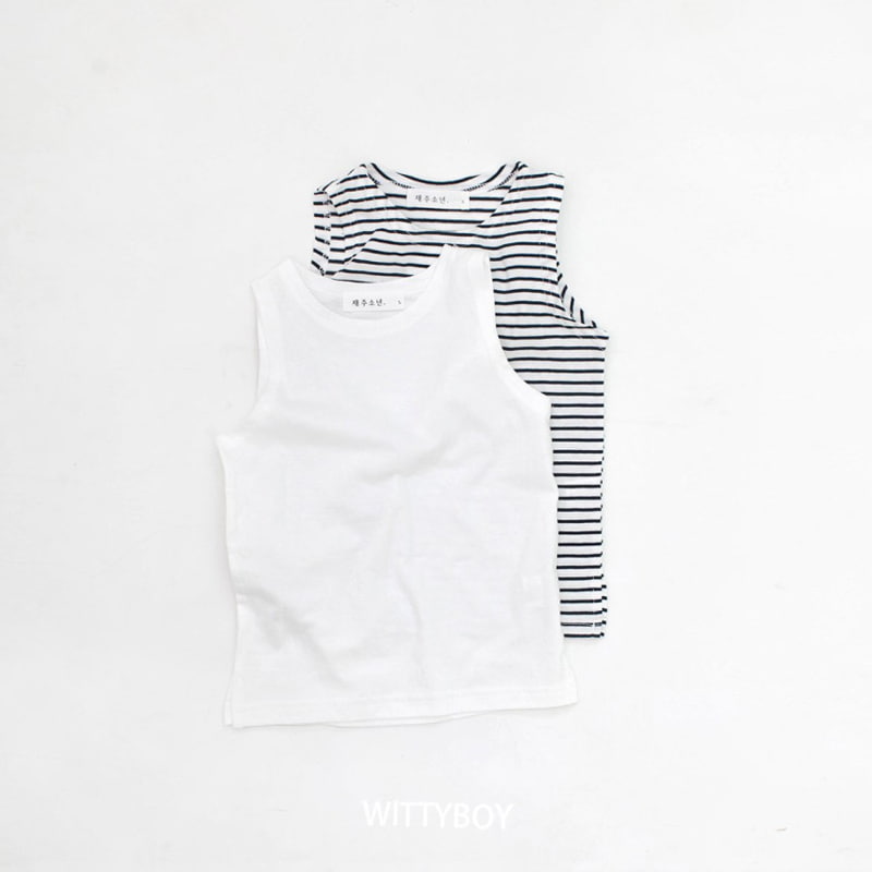 Witty Boy - Korean Children Fashion - #prettylittlegirls - Inner Sleeveless Tee - 5