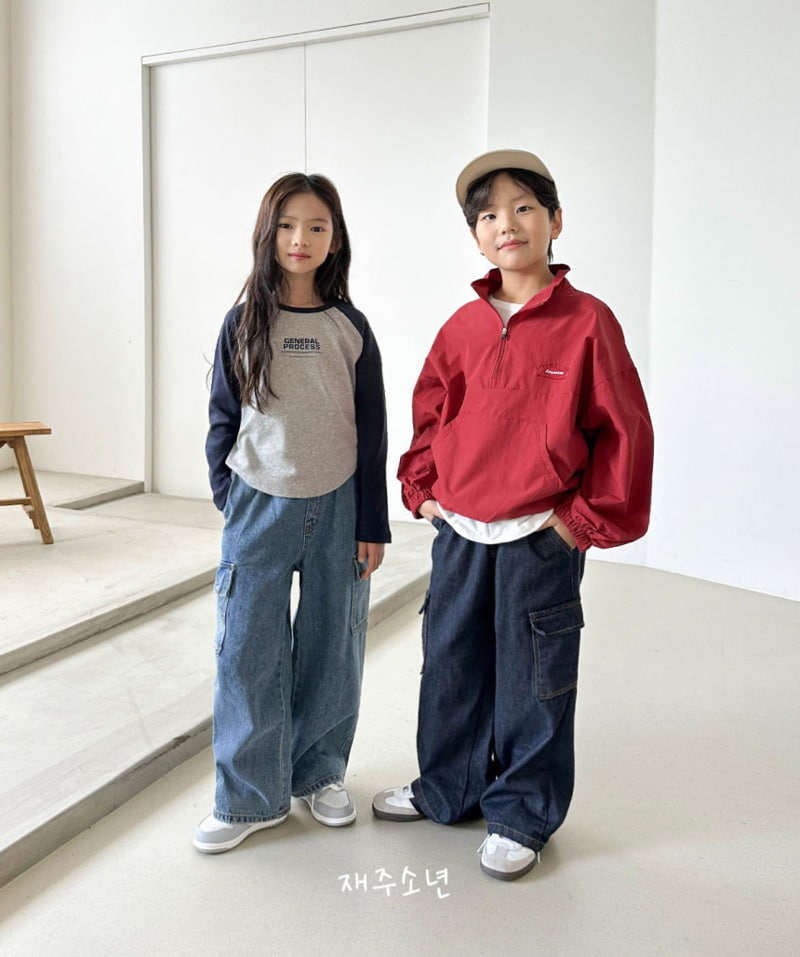 Witty Boy - Korean Children Fashion - #toddlerclothing - Street Cargo Denim Pants - 4