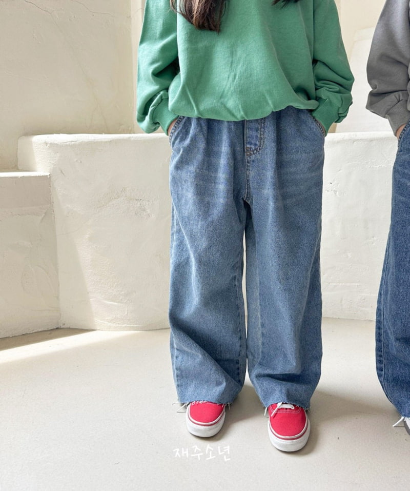 Witty Boy - Korean Children Fashion - #stylishchildhood - Saint Cutting Denim Pants - 5