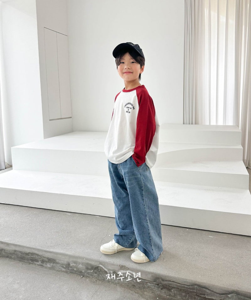 Witty Boy - Korean Children Fashion - #todddlerfashion - Cross Raglan Tee - 10