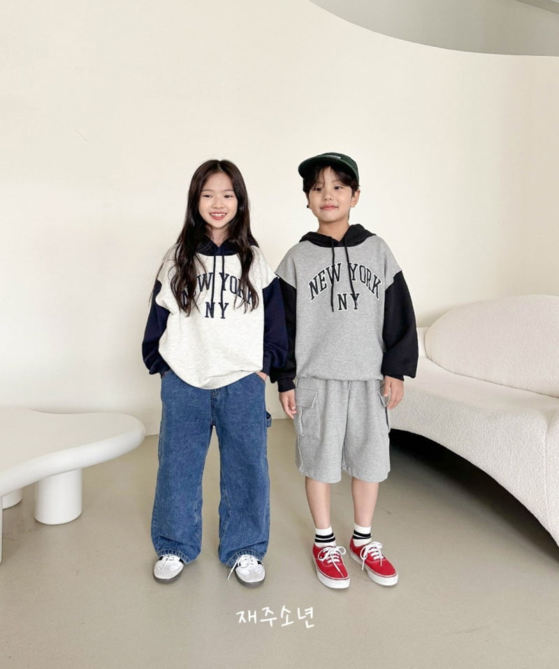 Witty Boy - Korean Children Fashion - #prettylittlegirls - New York Cutting Hoodie - 4