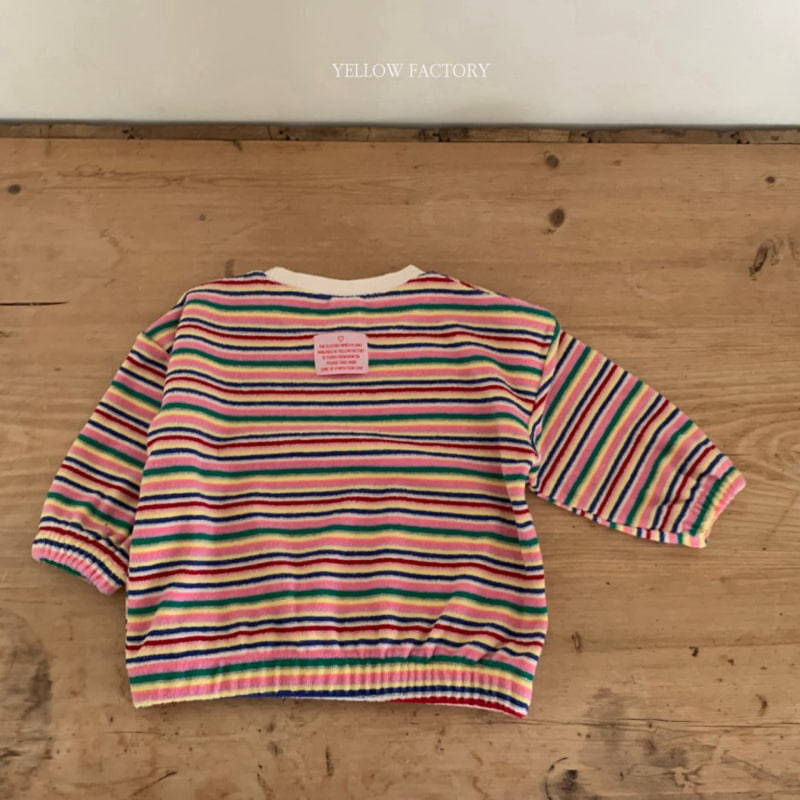 Yellow Factory - Korean Children Fashion - #childofig - Color Stripe Sweatshirts - 8