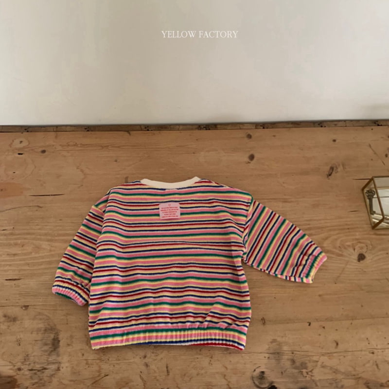 Yellow Factory - Korean Children Fashion - #kidzfashiontrend - Color Stripe Sweatshirts