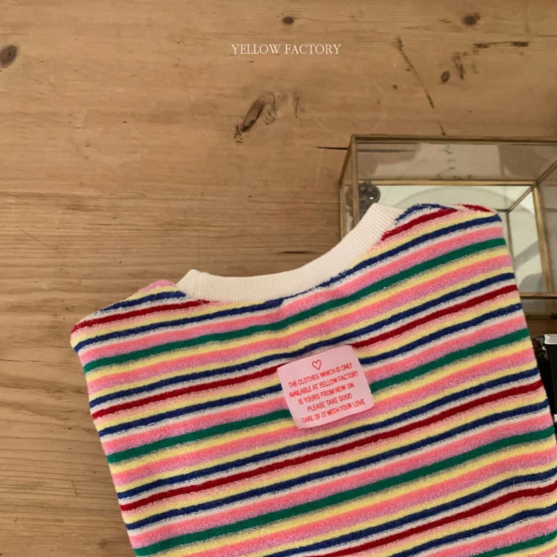 Yellow Factory - Korean Children Fashion - #littlefashionista - Color Stripe Sweatshirts - 3