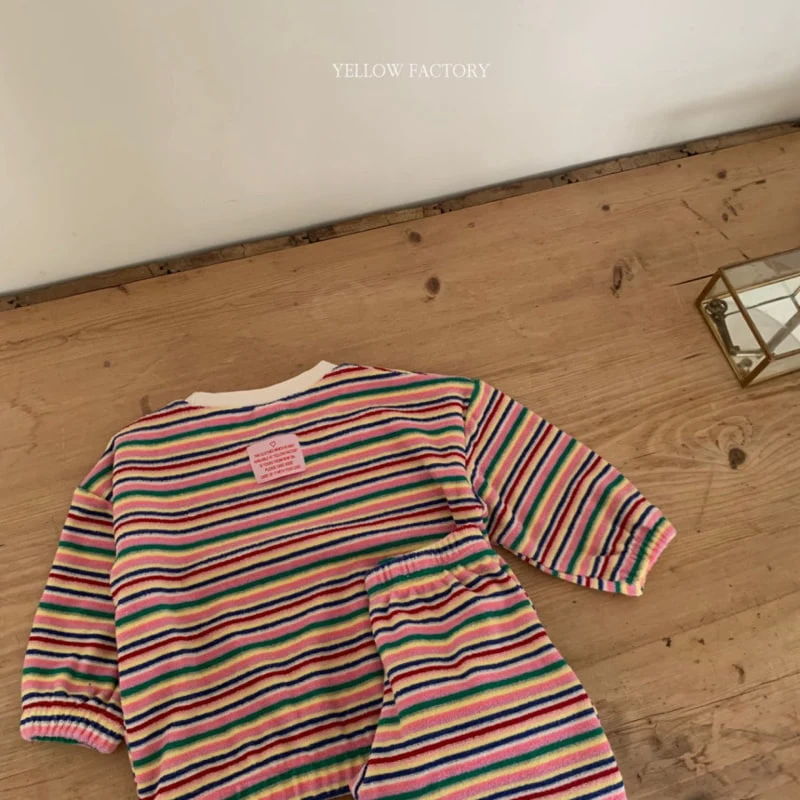 Yellow Factory - Korean Children Fashion - #prettylittlegirls - Color Stripe Sweatshirts - 6