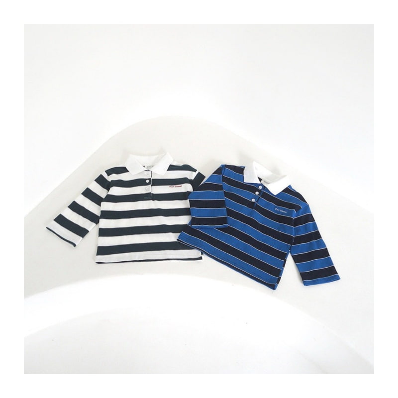 Zan Clover - Korean Children Fashion - #Kfashion4kids - Box Stripe Collar Tee - 11