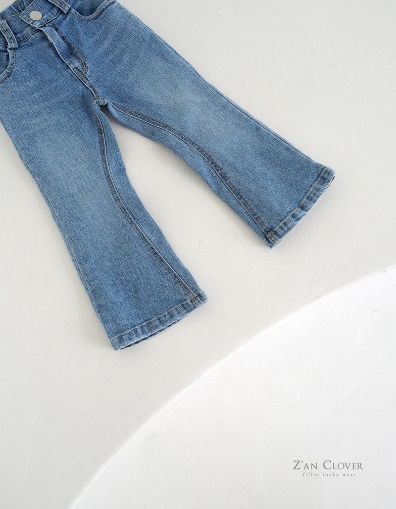 Zan Clover - Korean Children Fashion - #kidzfashiontrend - Flare Denim Pants - 4