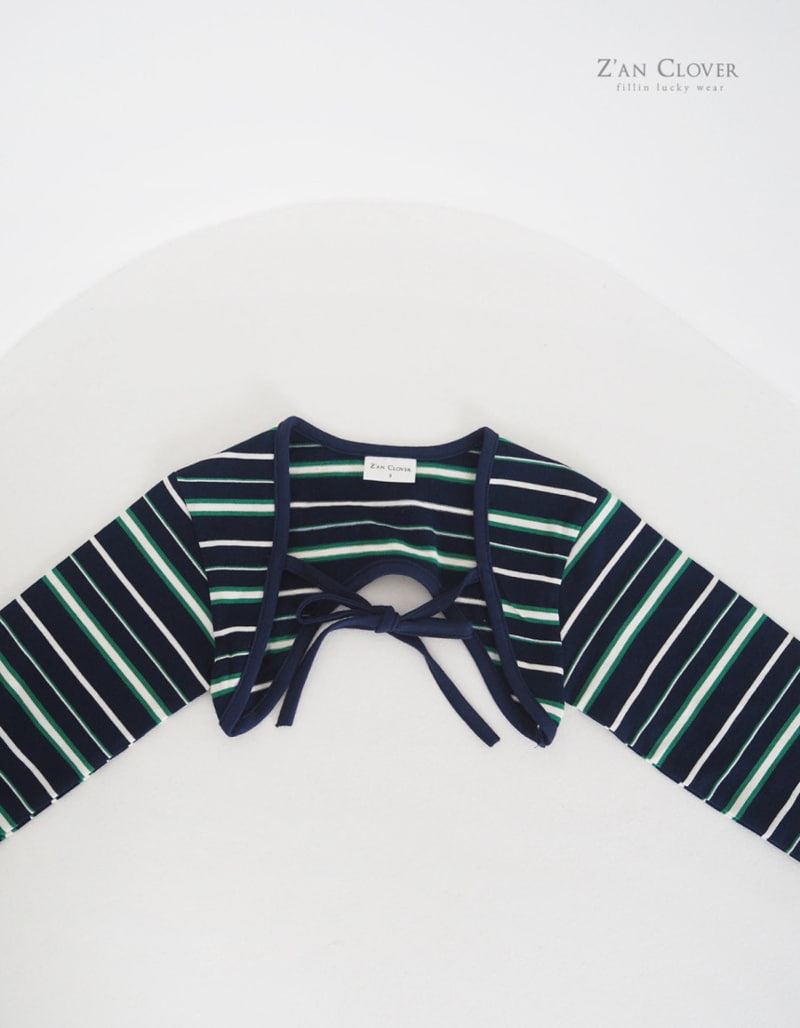 Zan Clover - Korean Children Fashion - #childofig - Stripe Crop Cardigan - 8