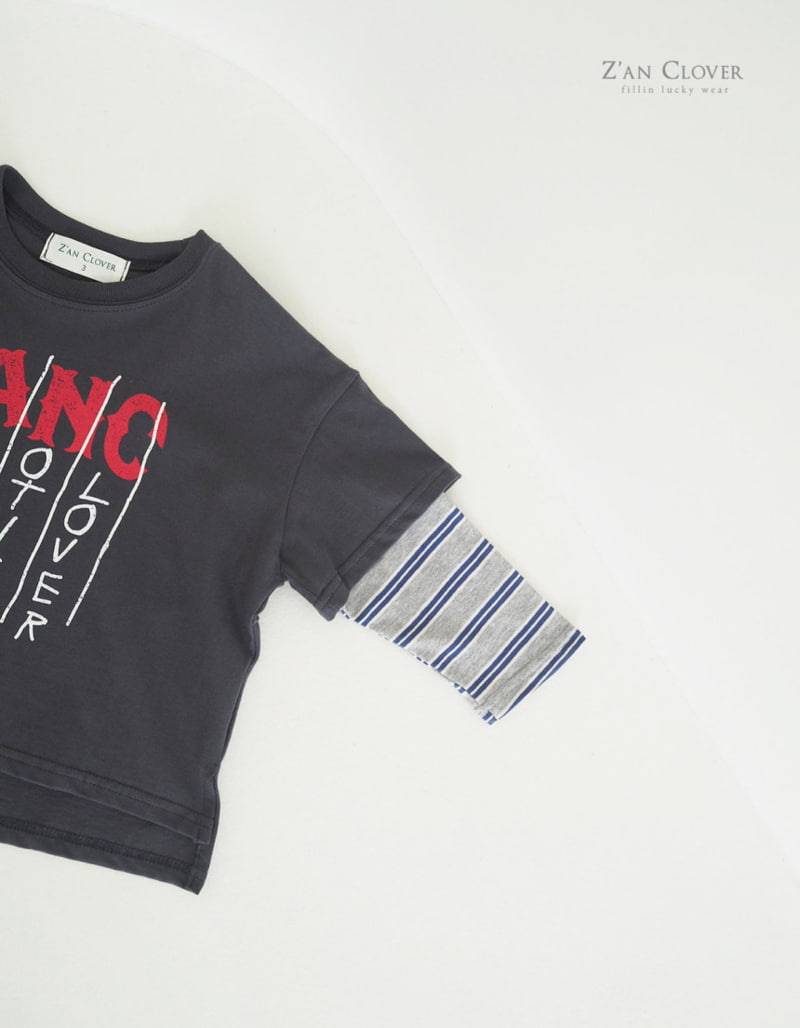 Zan Clover - Korean Children Fashion - #childrensboutique - Stripe Layered Tee - 9