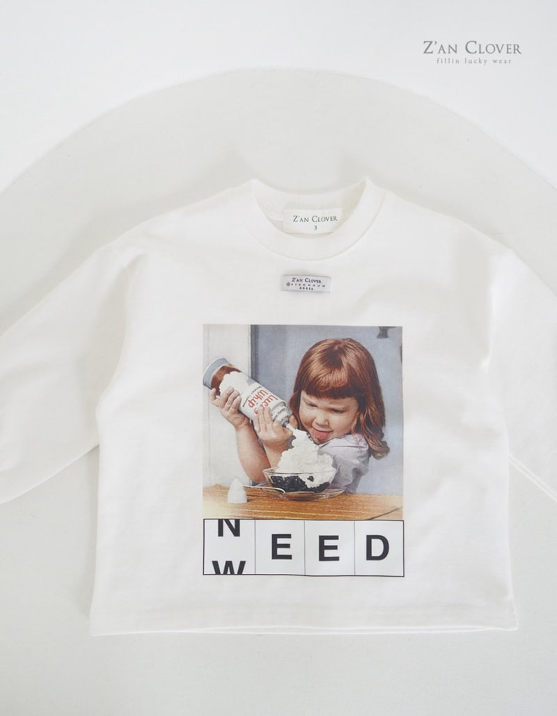 Zan Clover - Korean Children Fashion - #fashionkids - Whipping Cream Tee - 4