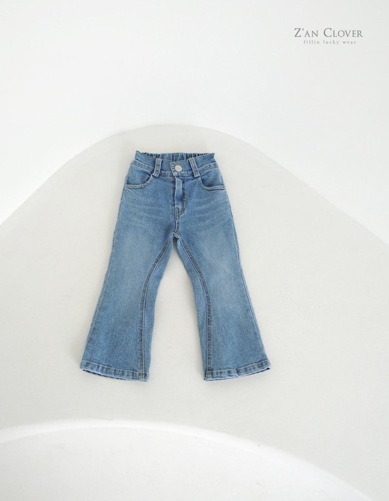 Zan Clover - Korean Children Fashion - #kidsstore - Flare Denim Pants - 2