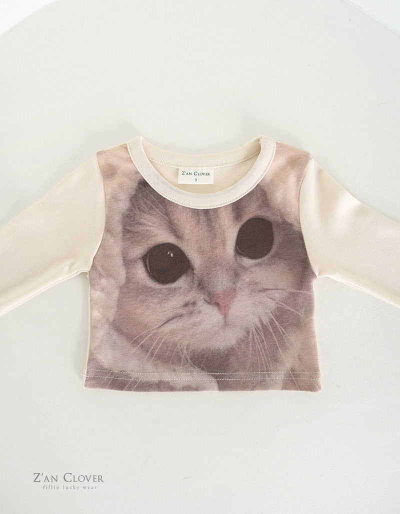 Zan Clover - Korean Children Fashion - #kidsshorts - Cat Tee - 4