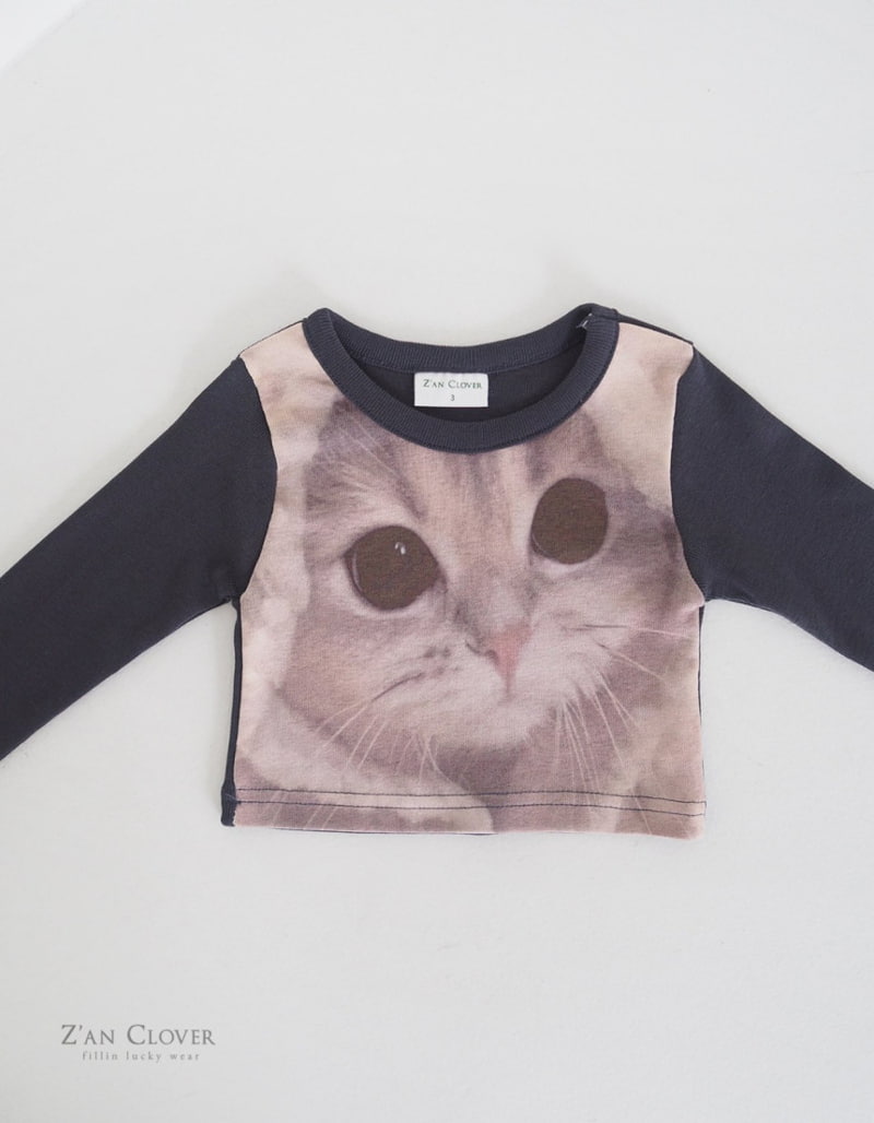 Zan Clover - Korean Children Fashion - #littlefashionista - Cat Tee - 7