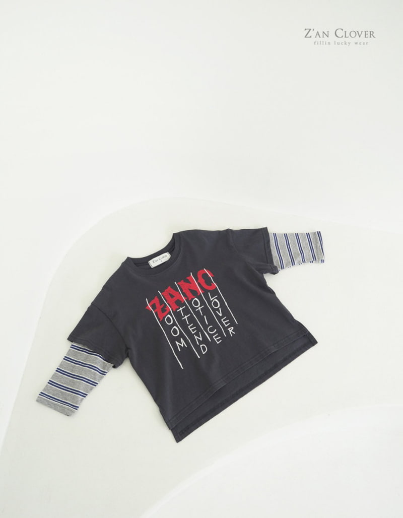 Zan Clover - Korean Children Fashion - #stylishchildhood - Stripe Layered Tee - 7