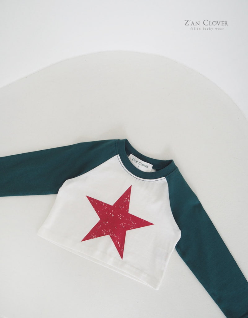 Zan Clover - Korean Children Fashion - #toddlerclothing - Raglan Star Tee - 4