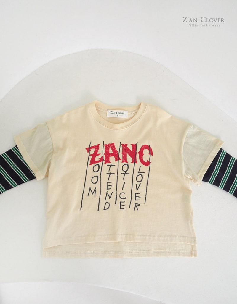 Zan Clover - Korean Children Fashion - #todddlerfashion - Stripe Layered Tee - 5