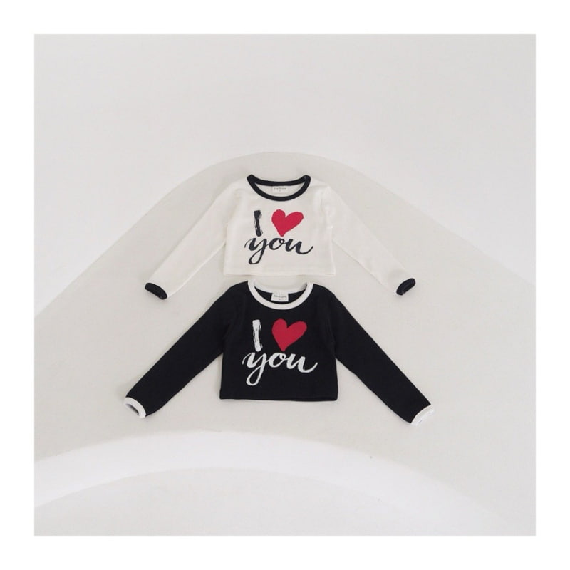 Zan Clover - Korean Children Fashion - #todddlerfashion - I Love Tee