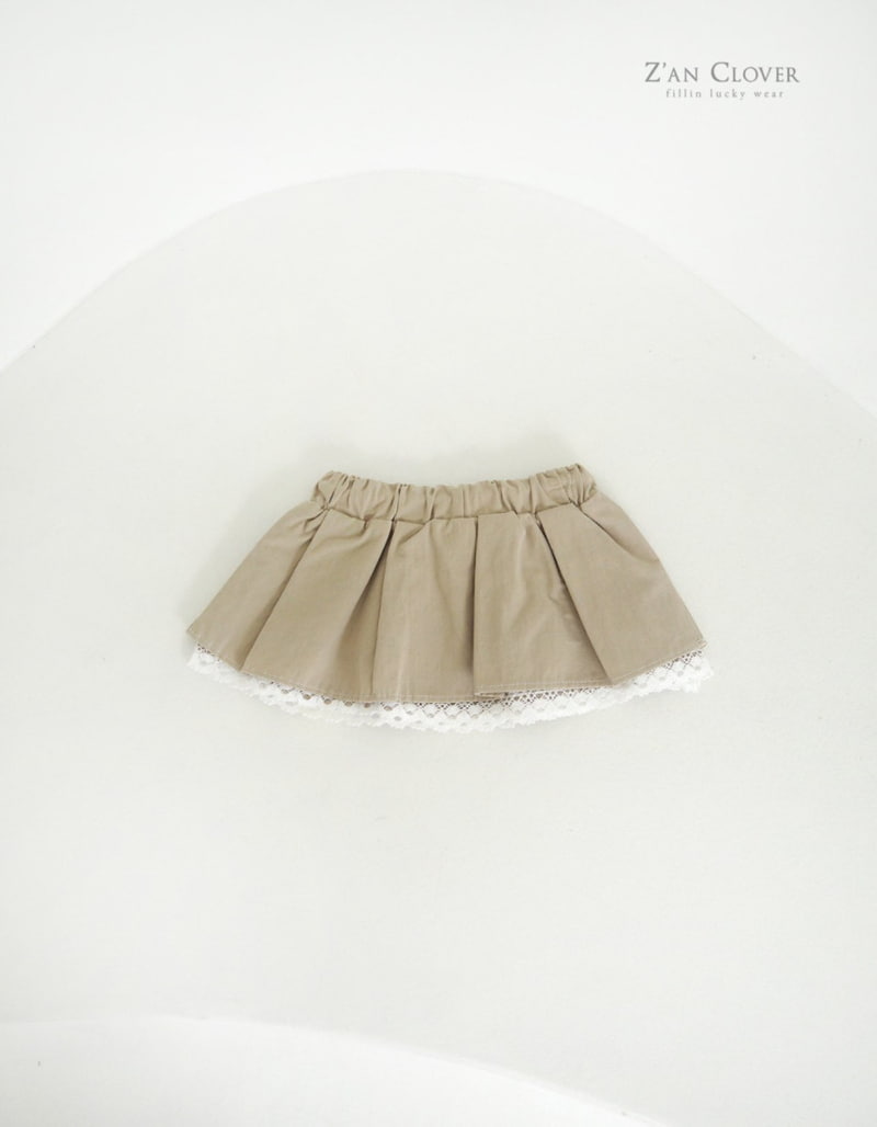 Zan Clover - Korean Children Fashion - #toddlerclothing - Lace Mix Skirt - 8