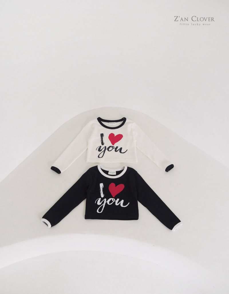 Zan Clover - Korean Children Fashion - #toddlerclothing - I Love Tee - 2